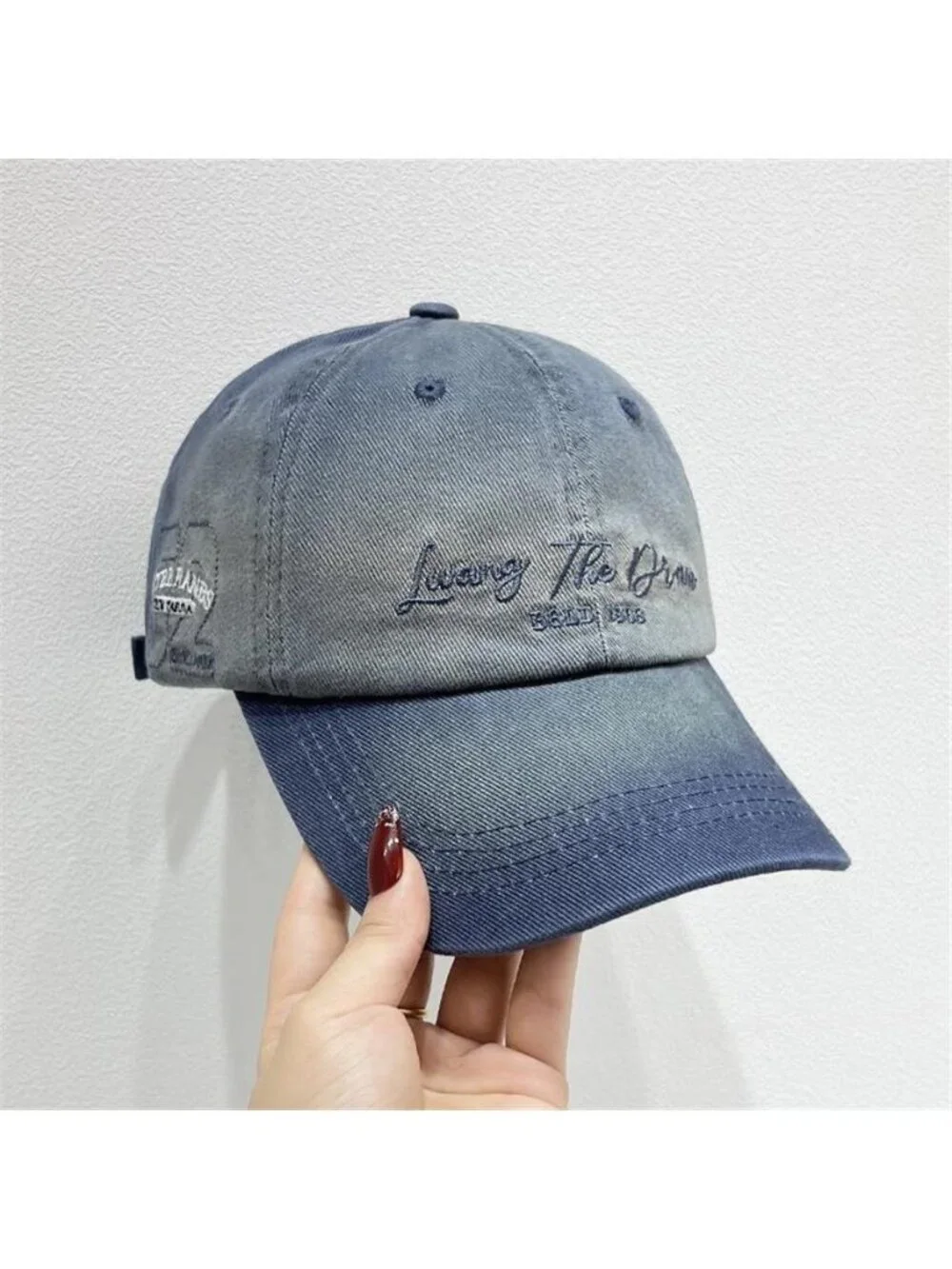 Gradient Color Embroidered Baseball Cap - Picture 8 of 8